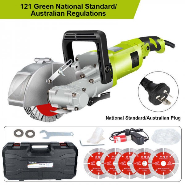 Industrial 4000W electric concrete wall grooving machine, automatic cement wall chasing machine installation and cutting equipment construction