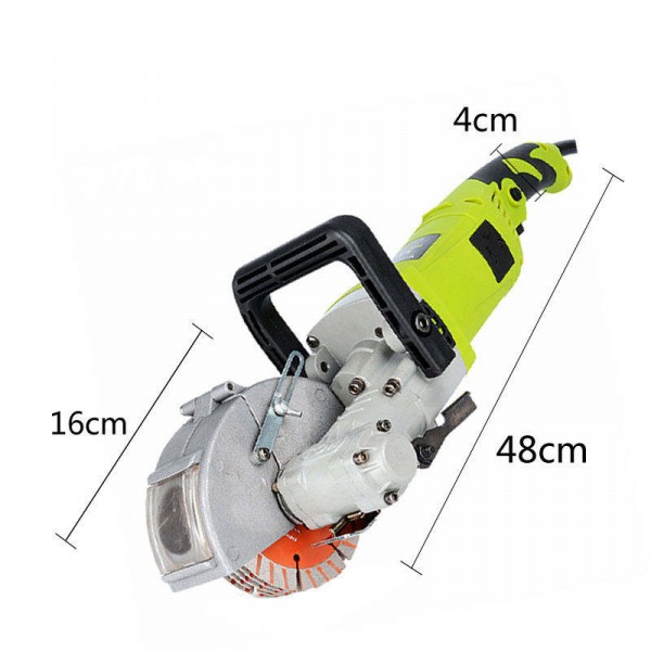 Industrial 4000W electric concrete wall grooving machine, automatic cement wall chasing machine installation and cutting equipment construction