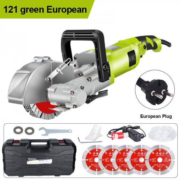 Industrial 4000W electric concrete wall grooving machine, automatic cement wall chasing machine installation and cutting equipment construction