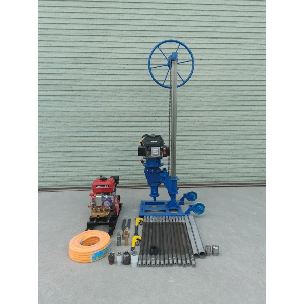 2W 40m mini portable construction drill rig, for bridge and well drilling sales